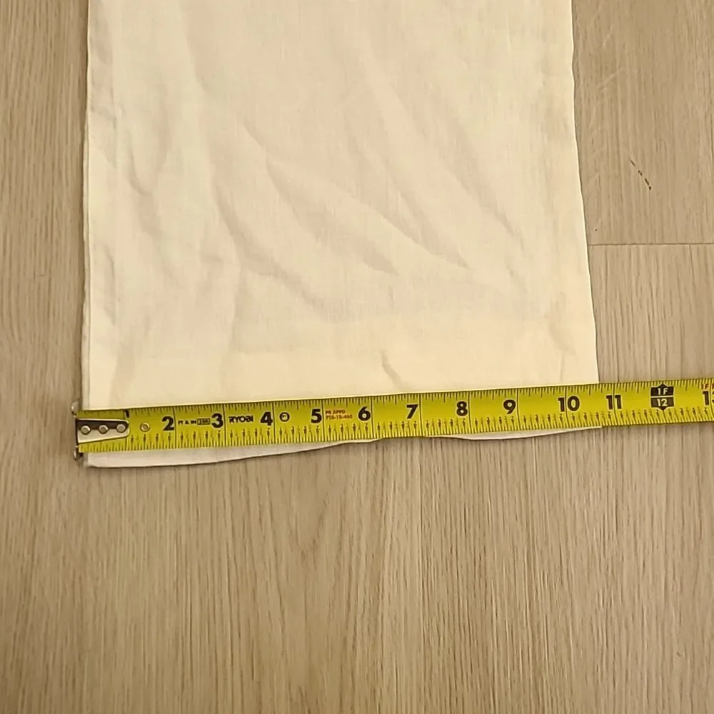 Garnet Hill 100% Linen Pants Wide Leg White 12 Summer Flowy Beachy Breathable - Picture 9 of 9